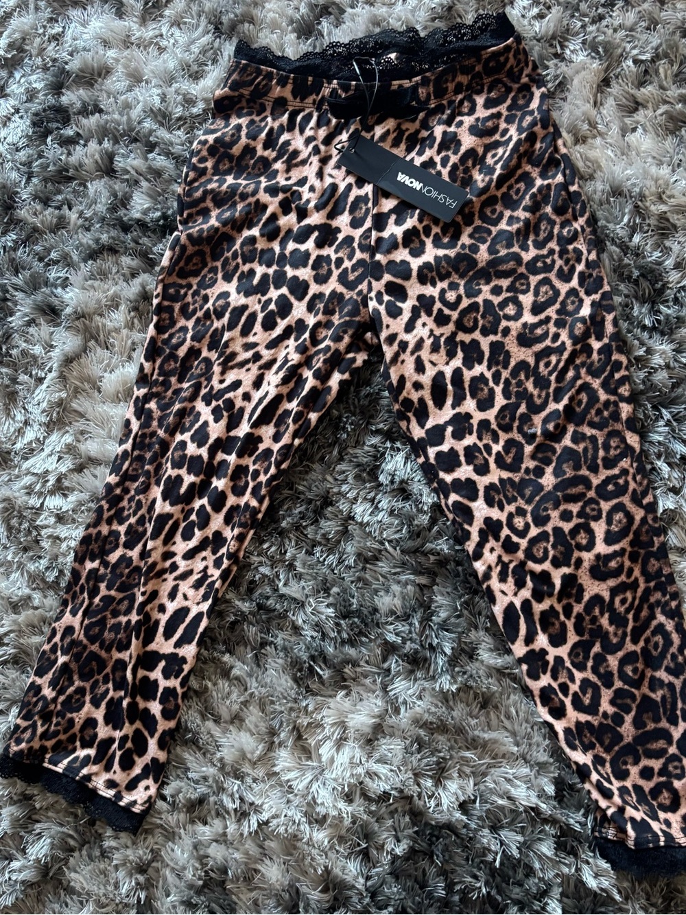 Fashion Nova Kids Leopard Spot Leggings - Brown & Black